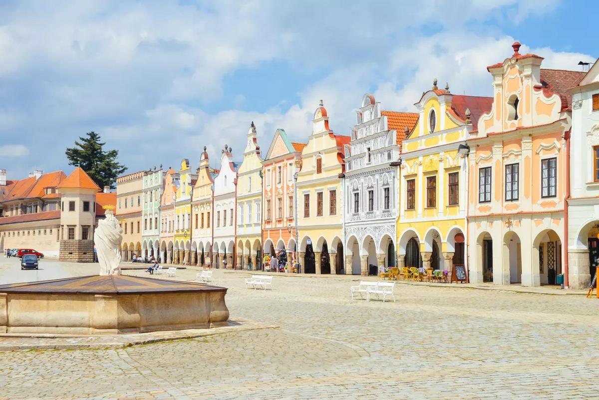 Una plaza en Telč