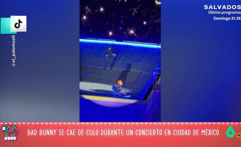 El vídeo de la brutal caída de Bad Bunny en su concierto en Ciudad de México