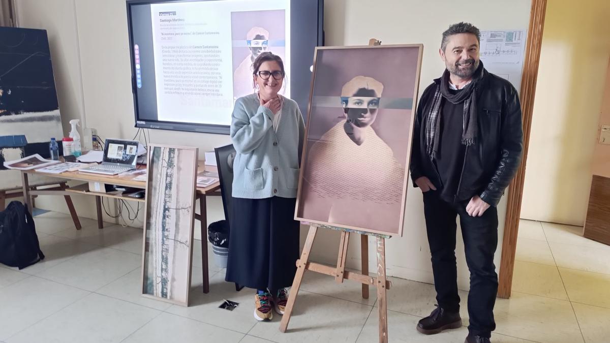 El análisis del collage digital de Carmen Santamarina despide el ciclo artístico “Mirar un cuadro” de Valdés