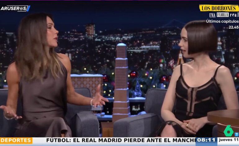Lily Collins cumple su sueño y conoce a Victoria Beckham en persona en el programa de Jimmy Kimmel
