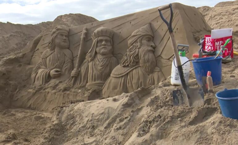 El Belén de arena más famoso del mundo celebra su 20 aniversario en Las Canteras