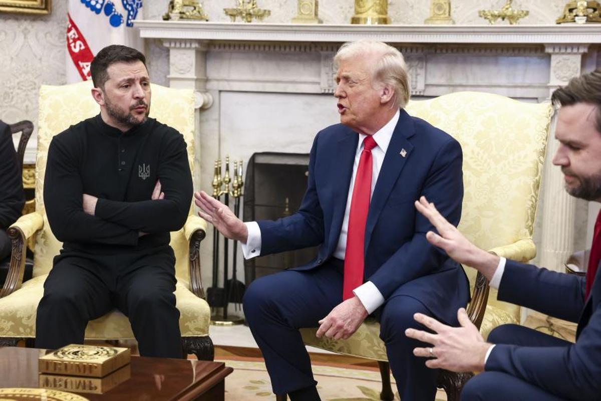 El tormentoso encuentro en la Casa Blanca entre Trump y Zelensky en febrero de 2025. Jim Lo Scalzo EFE PISCINA