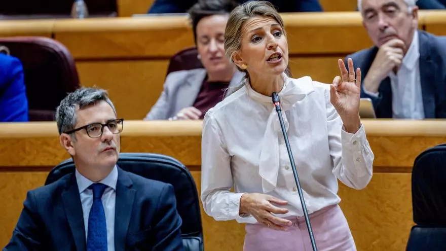 Díaz reprocha a Feijóo "se quejó" para lograr los votos de Junts y desafía al PP a presentar una moción de censura