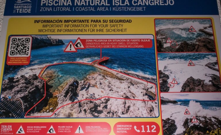 Muere una cuarta persona por el golpe de mar en el sur de Tenerife y buscan a un quinto desaparecido