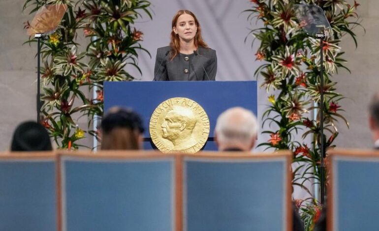 La hija de María Corina Machado agradece el Nobel de la Paz: «Si queremos tener democracia, debemos estar dispuestos a luchar por la libertad»