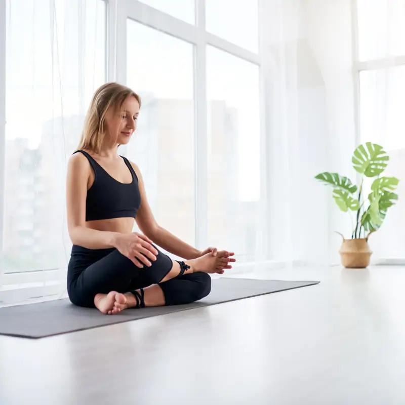 chica en una alfombra