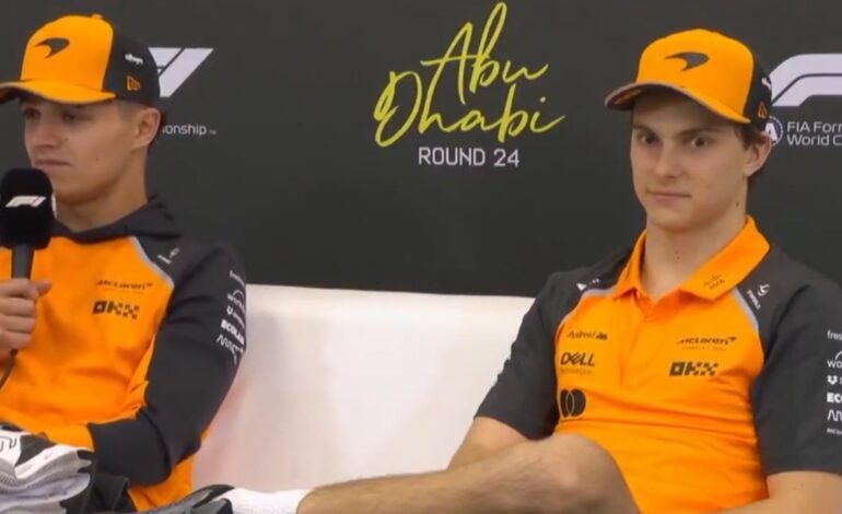 La comentada reacción de Piastri cuando a Norris le preguntan si cree que le dejaría pasar