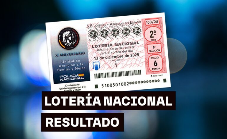 Sorteo Lotería Nacional: Comprobar décimo de hoy sábado 13 de diciembre, en directo