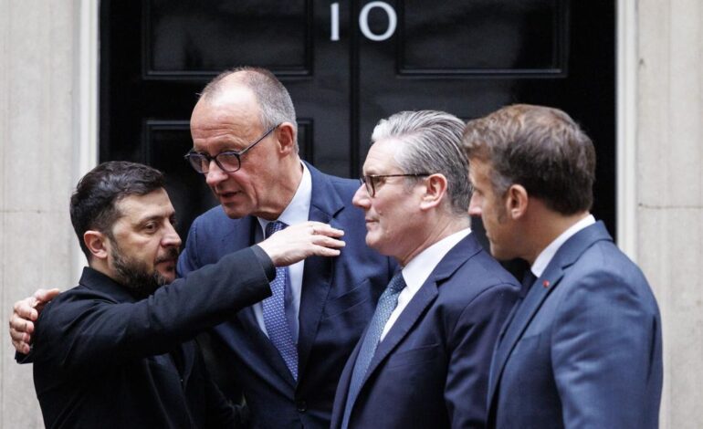 Starmer, Merz y Macron cierran filas con Zelenski ante las nuevas presiones de Trump para que acepte su plan de paz para Ucrania