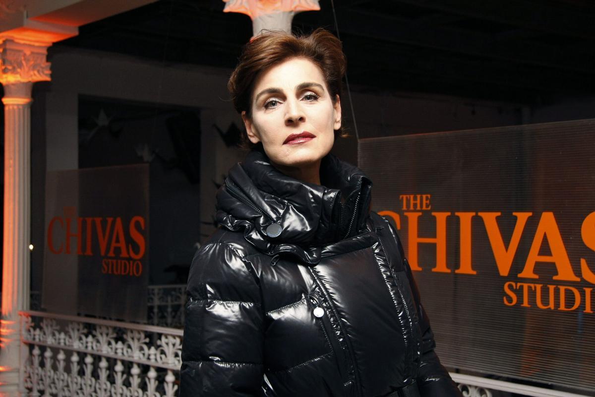 MADRID, 22/10/08.- La ex modelo italiana Antonia Dell'Atte asiste al desfile de moda Chocolate celebrado en el Chivas Studio, en Madrid, centro de España, el 22 de octubre de 2008. EFE/Tarek