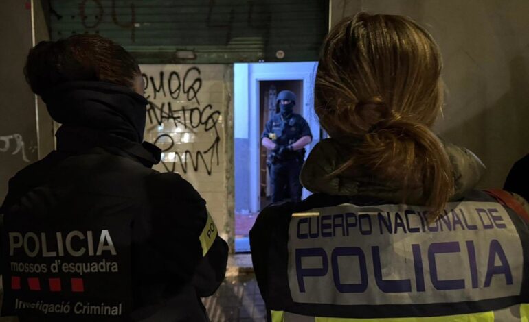 Operativo de Mossos y Policía Nacional contra una red de tráfico de drogas en Barcelona y Tarragona