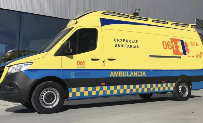 Evacuado un hombre tras volcar con su vehículo en Ames (A Coruña)