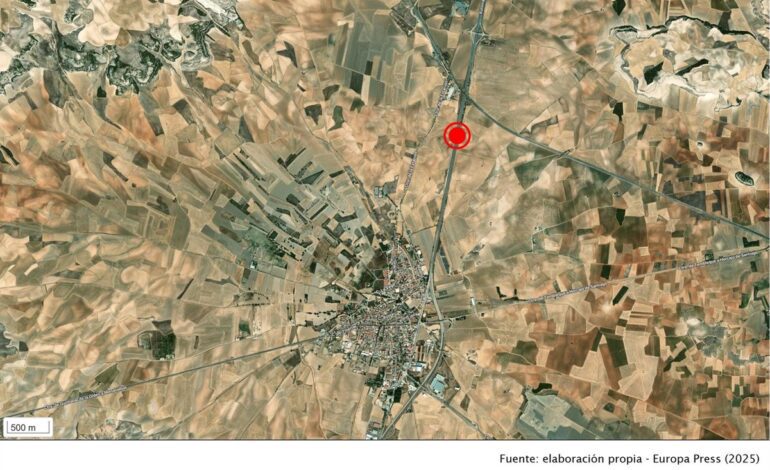 Un accidente en Tembleque obliga a cortar el tráfico rodado en la A-4 en dirección Andalucía