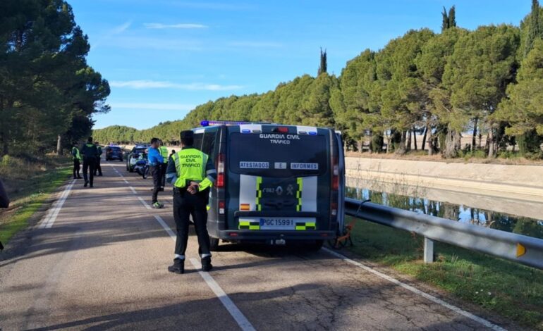 Fallece el conductor de una motocicleta tras colisionar contra un turismo en una vía secundaria en Almudévar (Huesca)