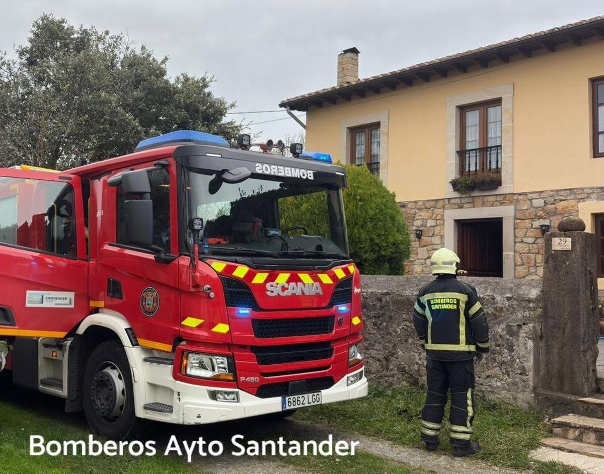 Evacuadas dos personas tras el incendio de una vivienda en Galizano