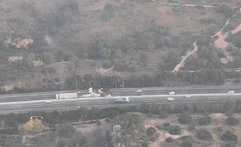 Reabre la AP-7 en El Vendrell (Tarragona) en sentido sur tras el corte por el accidente múltiple