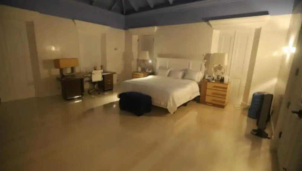 Habitación en la mansión de Epstein cedida por el Partido Demócrata de EE.UU.