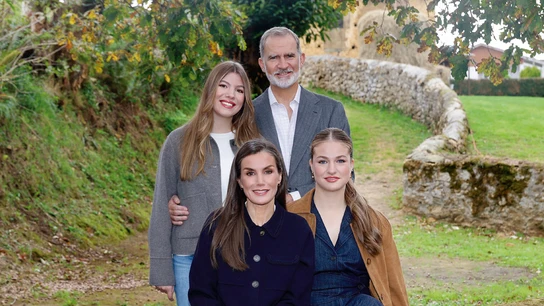 Imagen con la que la familia real felicita a los españoles por la Navidad.