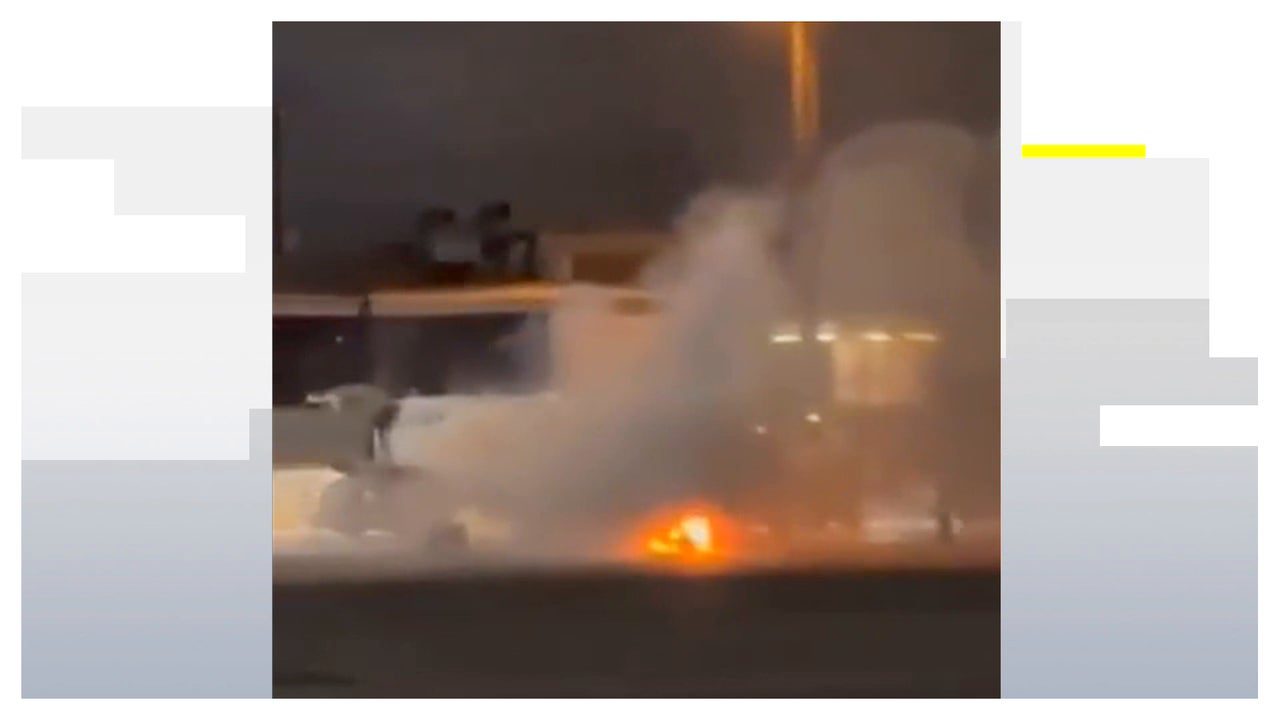 Aparatoso incendio de un avión con 180 pasajeros a bordo en Brasil