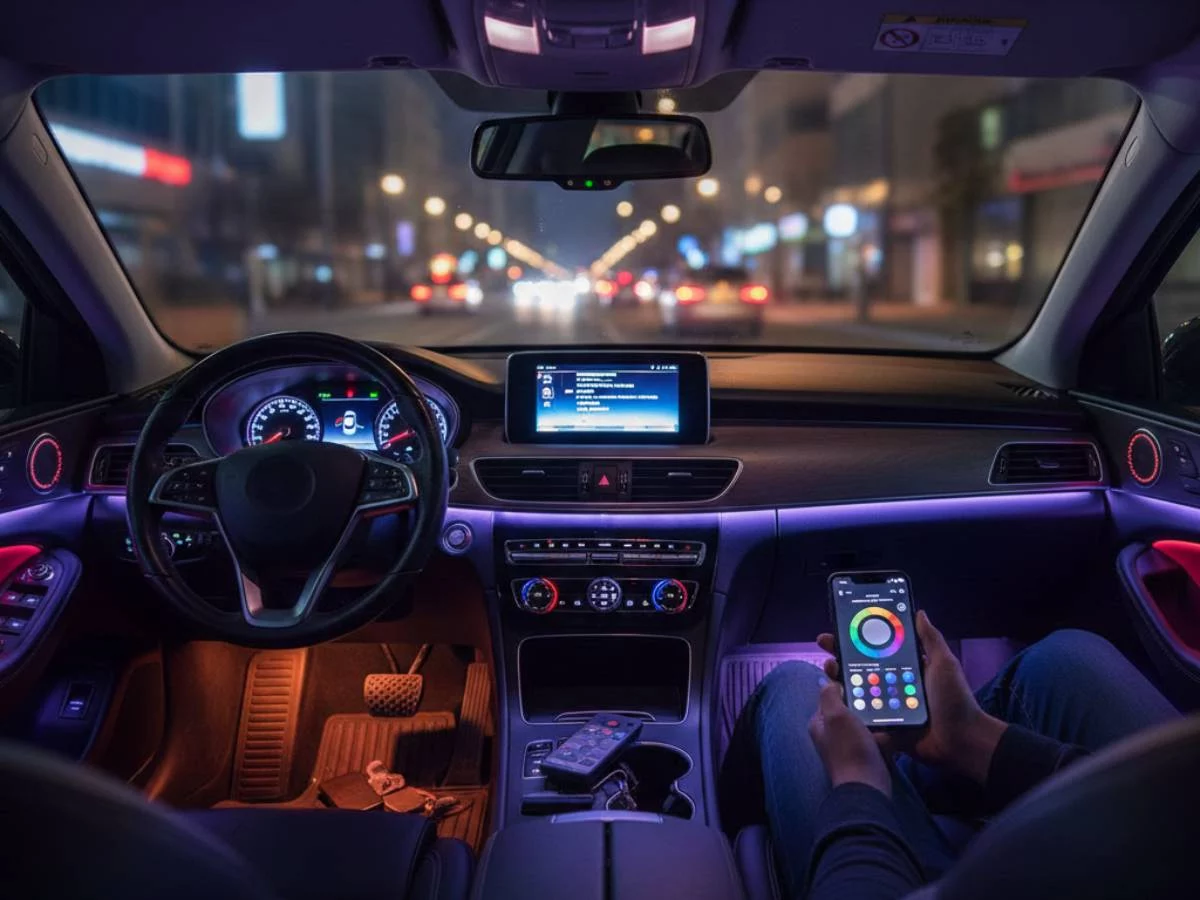Dale un toque espectacular al interior de tu coche con estas luces decorativas de Amazon