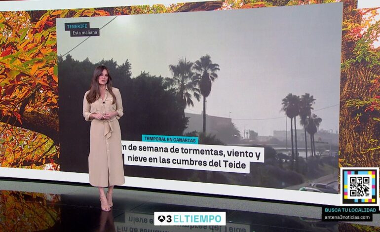 La borrasca Emilia marcará el fin de semana con lluvias, viento y nieve en Canarias, avisa Mercedes Martín