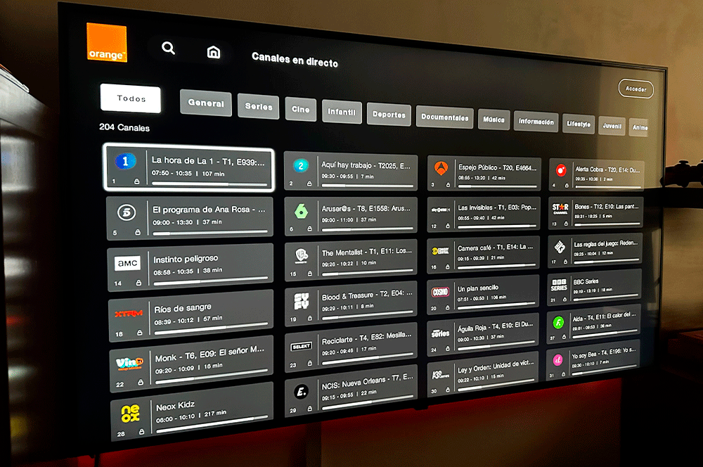 tv naranja en vivo