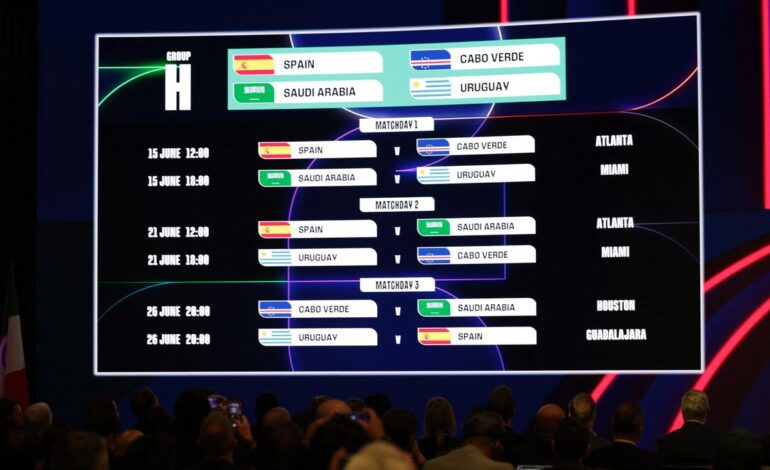 días y horarios de los partidos ante Cabo Verde, Arabia Saudí y Uruguay