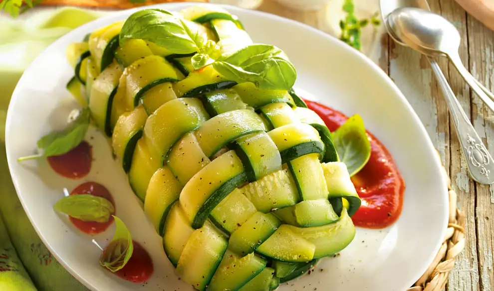 Pastel de celosía de calabacín