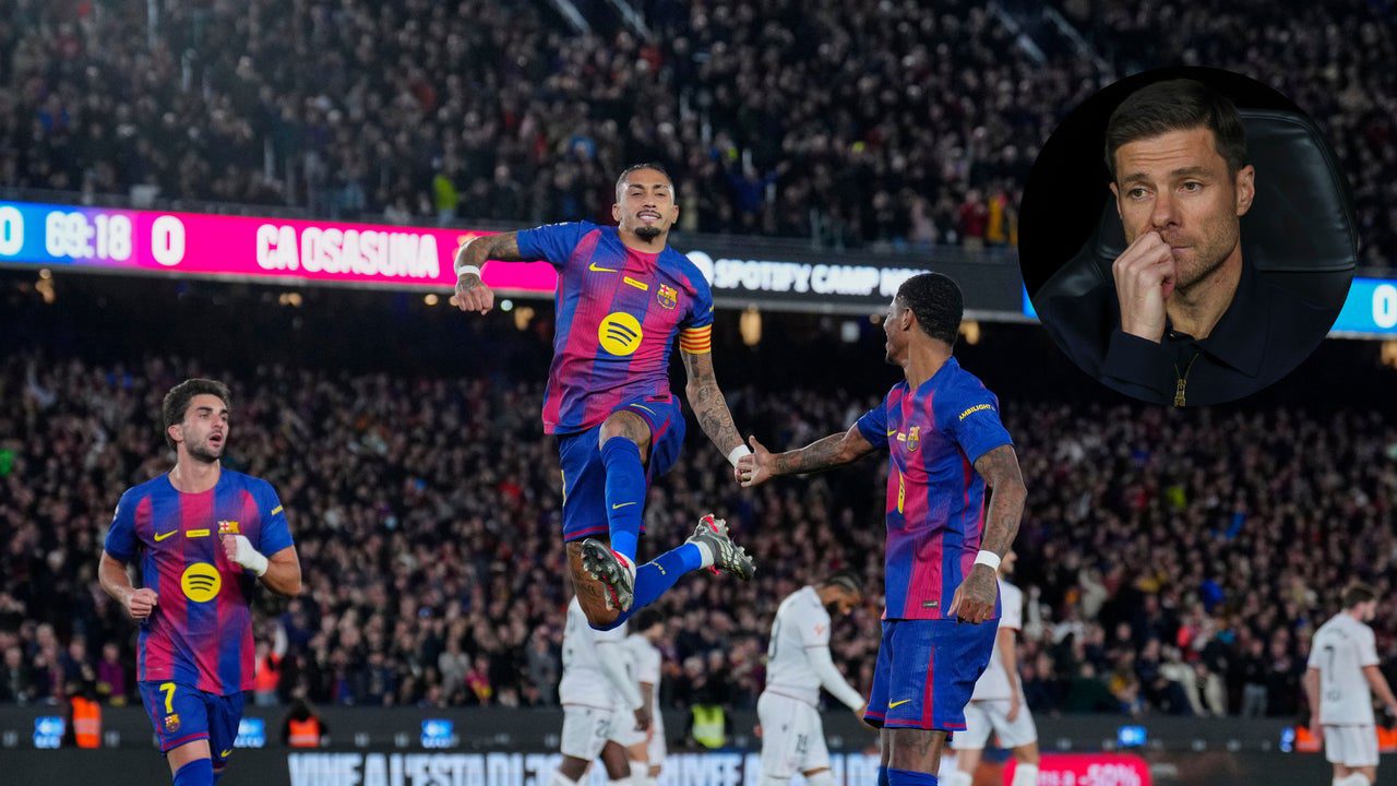 El Camp Nou se la devuelve al Madrid y grita «Xabi, quédate, Xabi, quédate» en pleno Barça-Osasuna