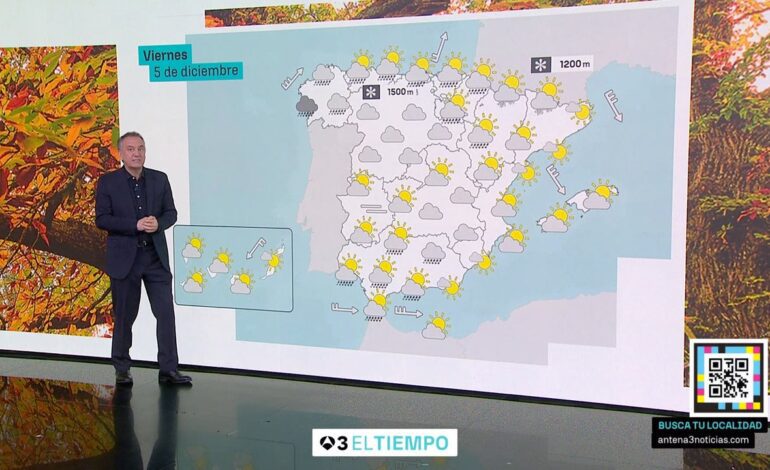 “El tiempo del puente de diciembre será de un otoño suave, no tan invernal”