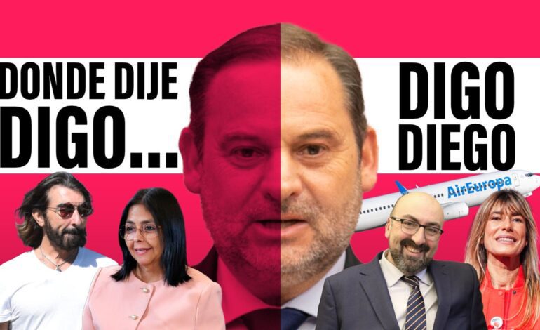 los giros de Ábalos sobre Air Europa, Begoña Gómez y Javier Hidalgo