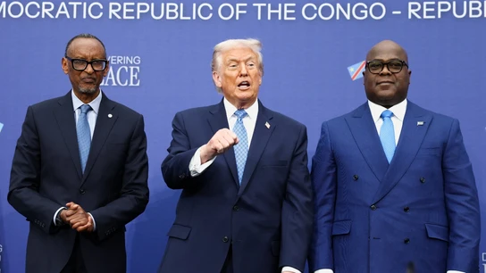 Trump, con los presidentes de Ruanda y la República Democrática del Congo