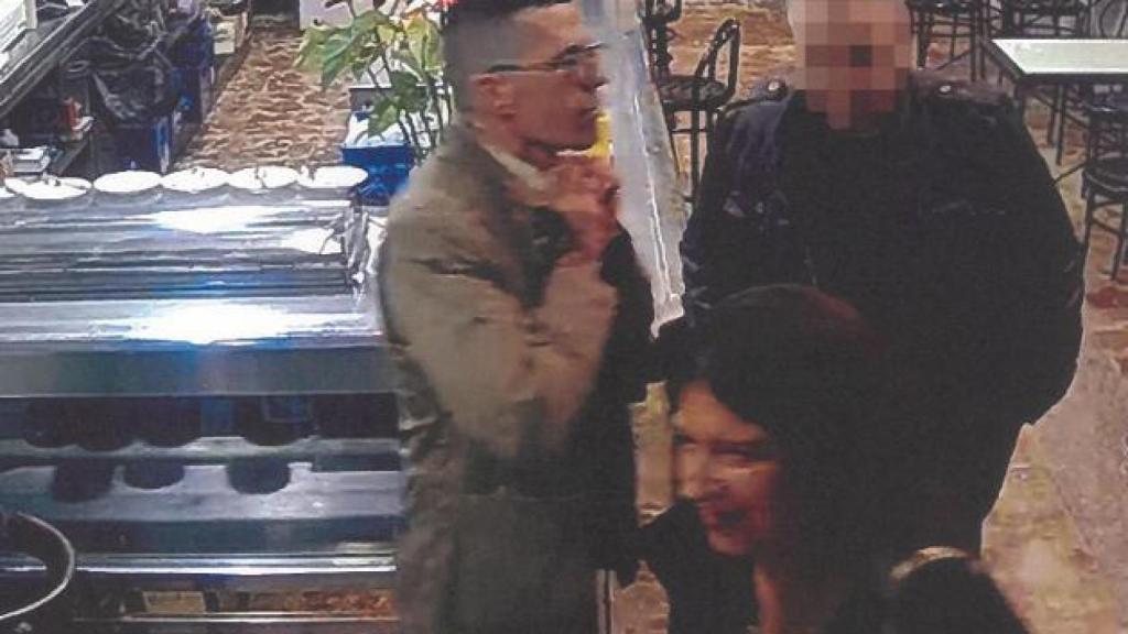 Leire Díez, durante su encuentro con Villalba.