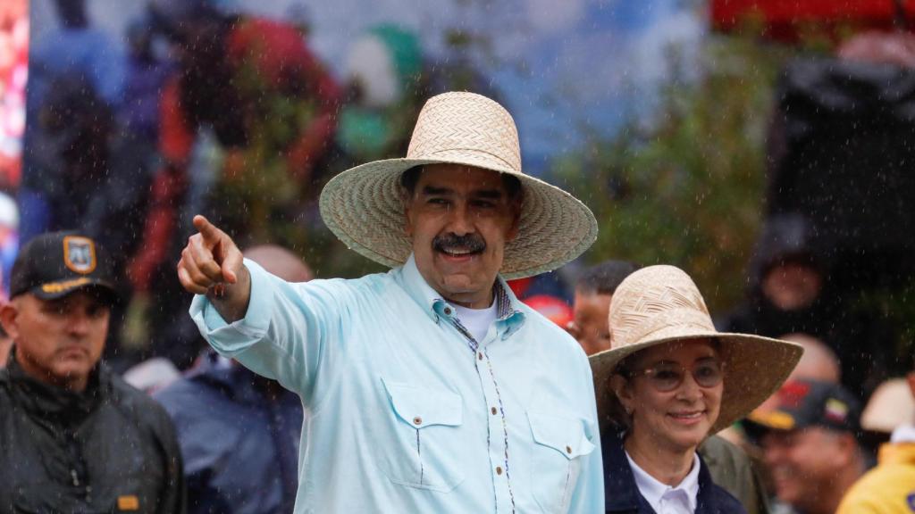 El presidente de Venezuela, Nicolás Maduro, durante las marchas conmemorativas de la Batalla de Santa Inés, en Caracas.