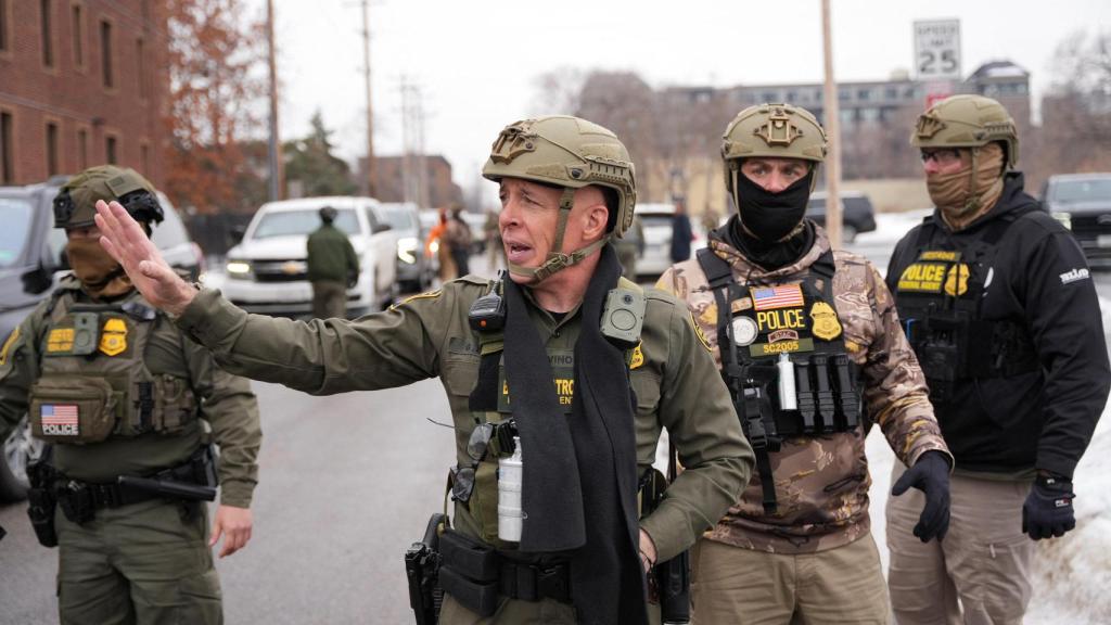 El comandante del ICE, Greg Bovino, durante las redadas de inmigración en Minneapolis (Minnesota).