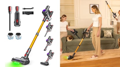 Vendo aspirador inalámbrico con escoba.