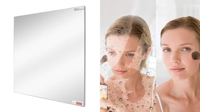 espejo con calefacción por infrarrojos