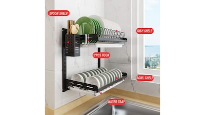 Este es el mejor escurreplatos de pared que puedes comprar en Amazon