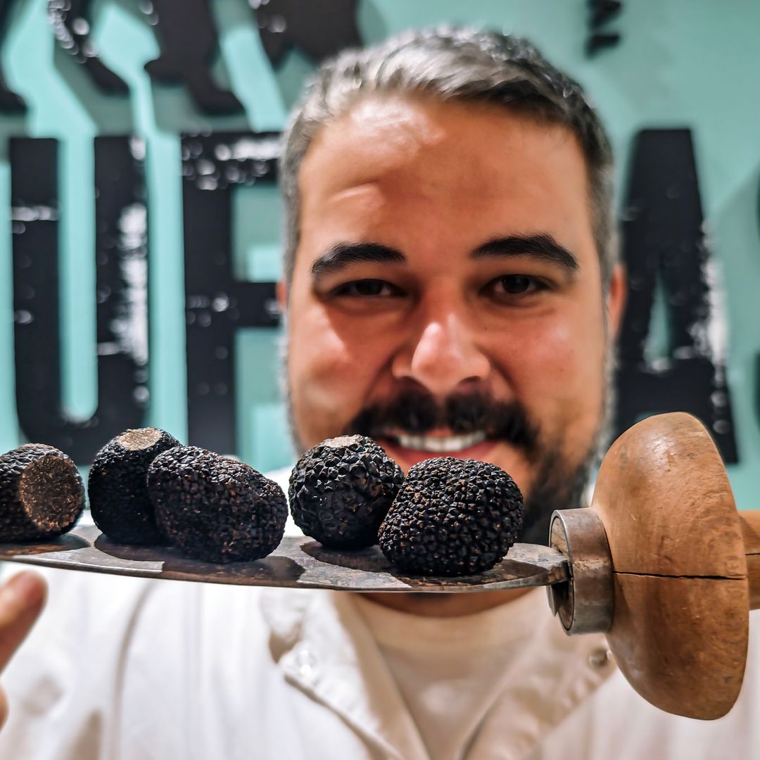 Trufa negra en las trufas del río Pilas, en Mora de Rubielos, Teruel