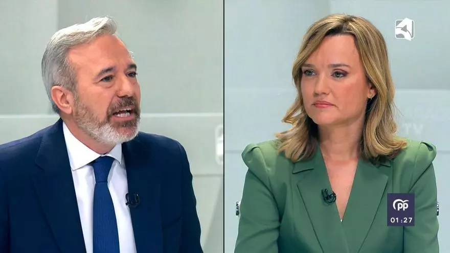 Lo mejor del 'Cara a Cara' entre Azcón y Alegría: "señor no a todo" a "el inhabilitado para hablar de Aragón"