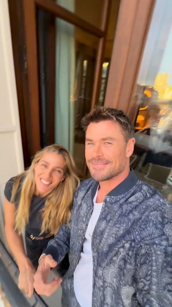 Elsa Pataky con Chris Hemsworth durante su última visita a Madrid
