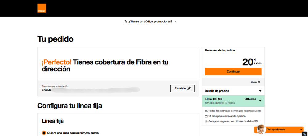 Cobertura de dirección de fibra naranja.