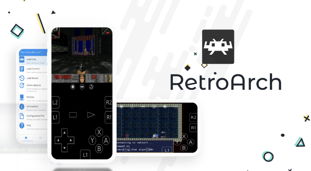 Menú principal del emulador RetroArch en Fire TV