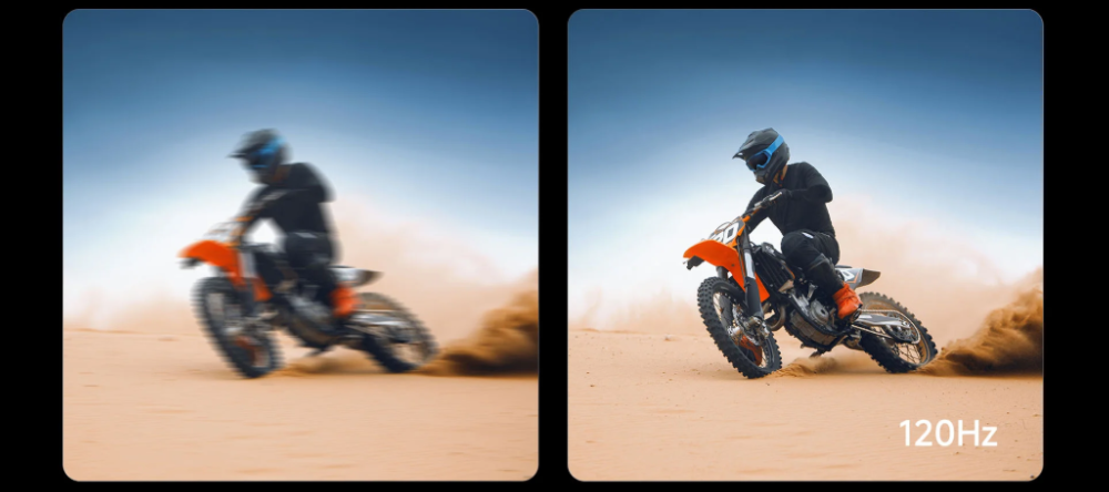 Comparación de la frecuencia de actualización de Game Boost de 120 Hz