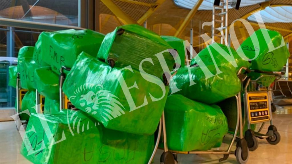 Algunas de las maletas autorizadas antes de ser facturadas en el Aeropuerto Adolfo Suárez Madrid-Barajas