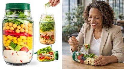 ensalada en un frasco