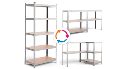 Estantes metálicos a la venta en Amazon.