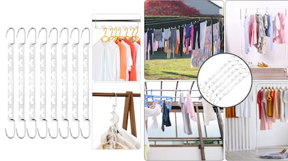 perchas plegables para el armario