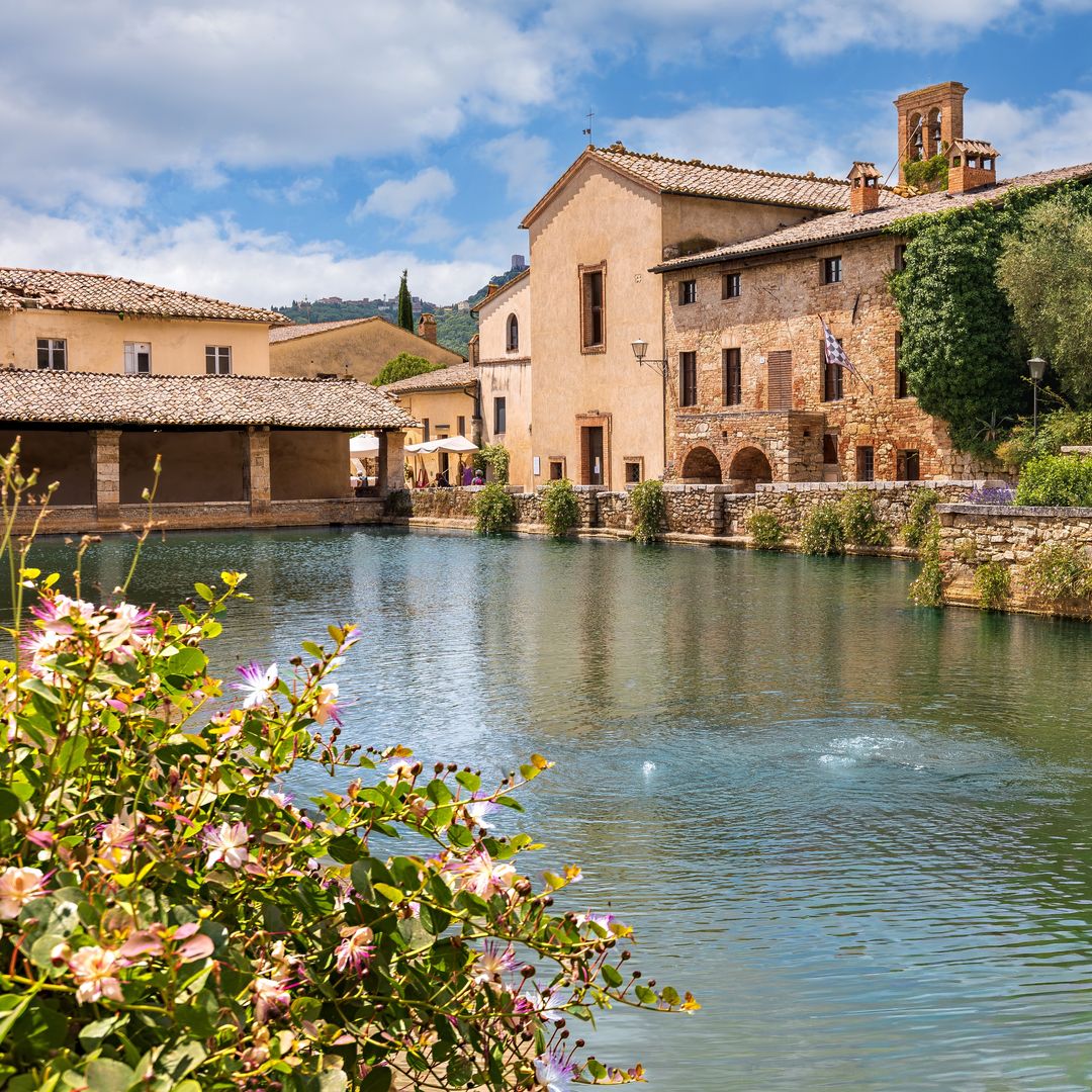 Pueblo medieval de Bagno Vignoni en Italia