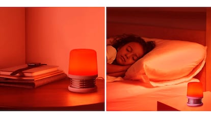 Esta lámpara de dormitorio de luz roja es perfecta para conciliar el sueño.